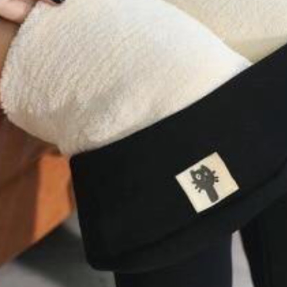 💕Black leggings waist pants winter wool NWOT